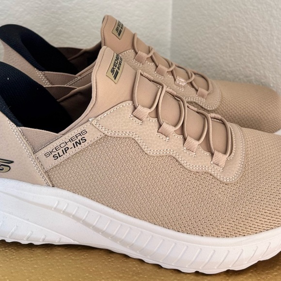 SKECHERS Men's Slip-ins Sport Squad Chaos - Daily Hype Sneakers . Beige . Size 9 - Picture 6 of 9